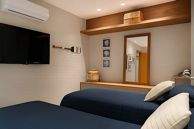Luxuoso apto resort pé na areia