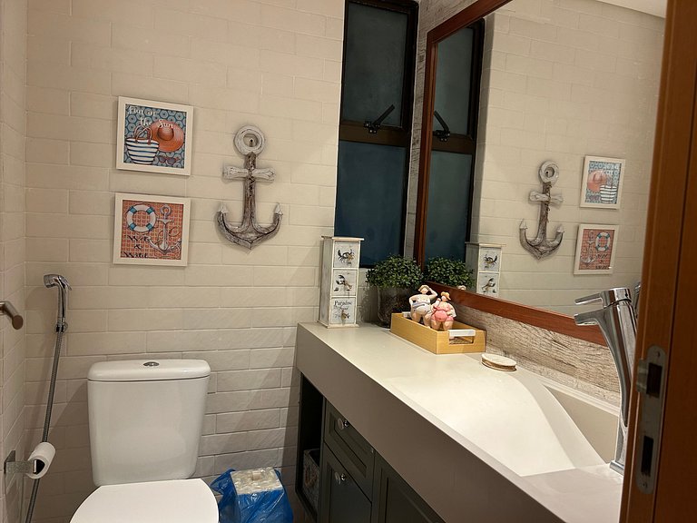 Luxuoso apto resort pé na areia