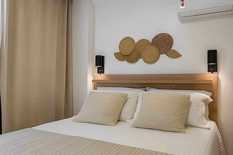 Apto 1 quarto no centro Piscina Gym e Coworking