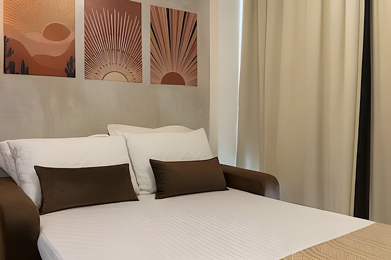 Apto 1 quarto no centro Piscina Gym e Coworking