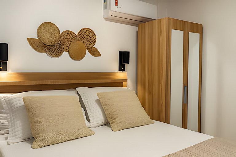 Apto 1 quarto no centro Piscina Gym e Coworking