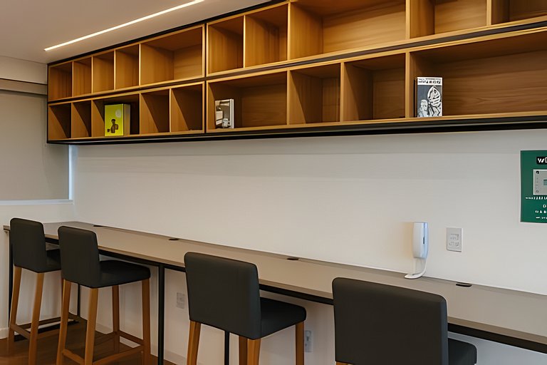 Apto 1 quarto no centro Piscina Gym e Coworking