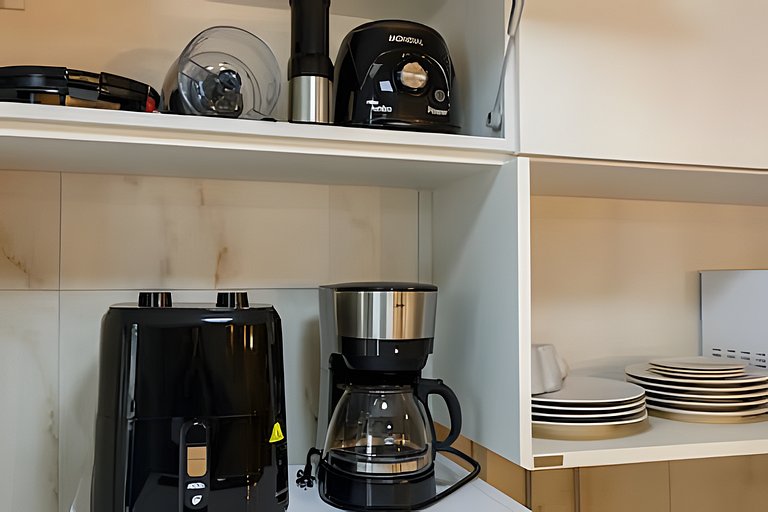 Apto 1 quarto no centro Piscina Gym e Coworking