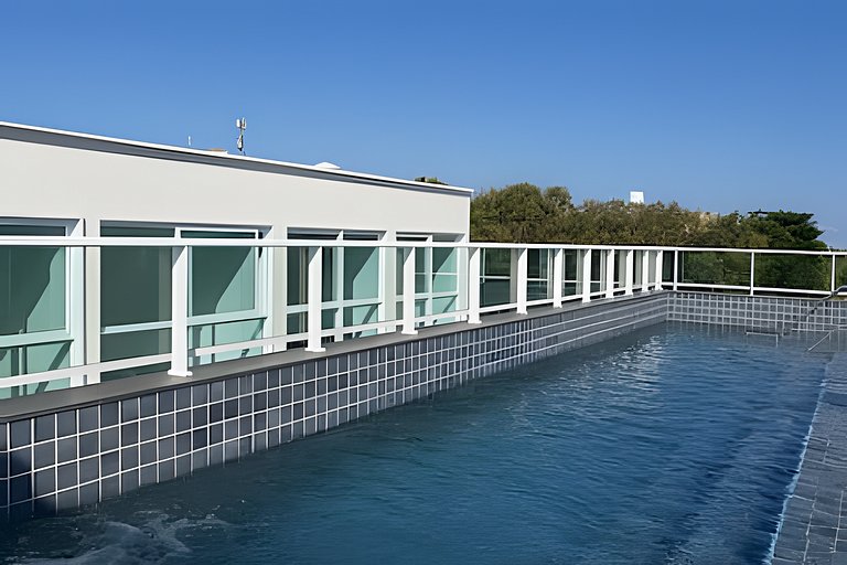 Apto 1 quarto no centro Piscina Gym e Coworking