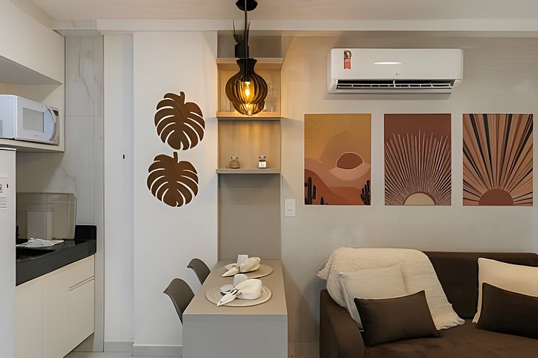 Apto 1 quarto no centro Piscina Gym e Coworking