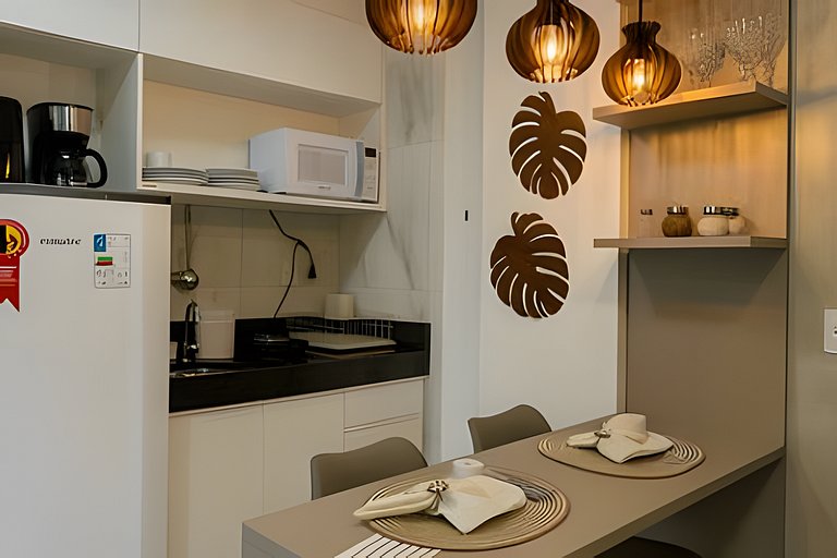 Apto 1 quarto no centro Piscina Gym e Coworking