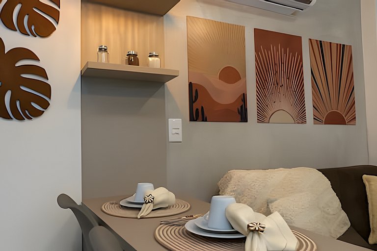 Apto 1 quarto no centro Piscina Gym e Coworking