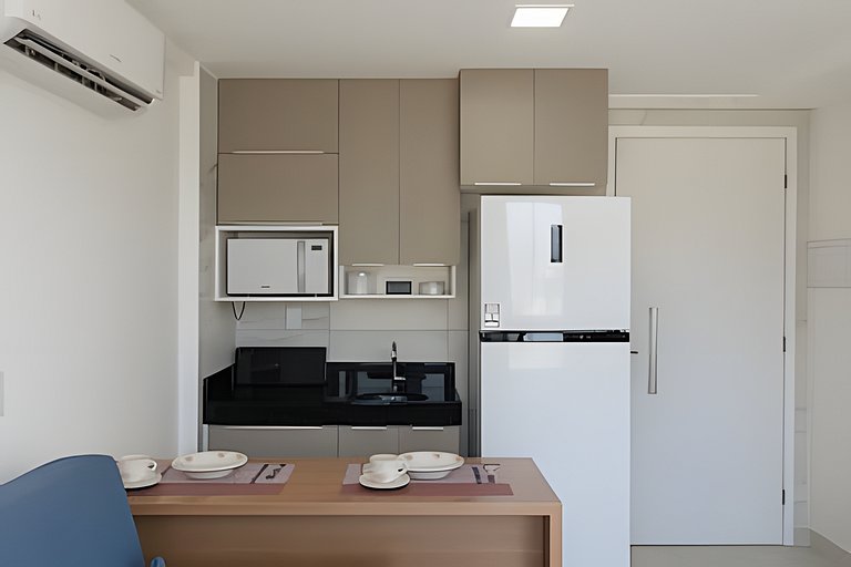 Centro 1 Quarto com Piscina, Gym e Coworking