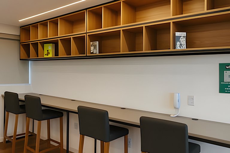 Centro 1 Quarto com Piscina, Gym e Coworking