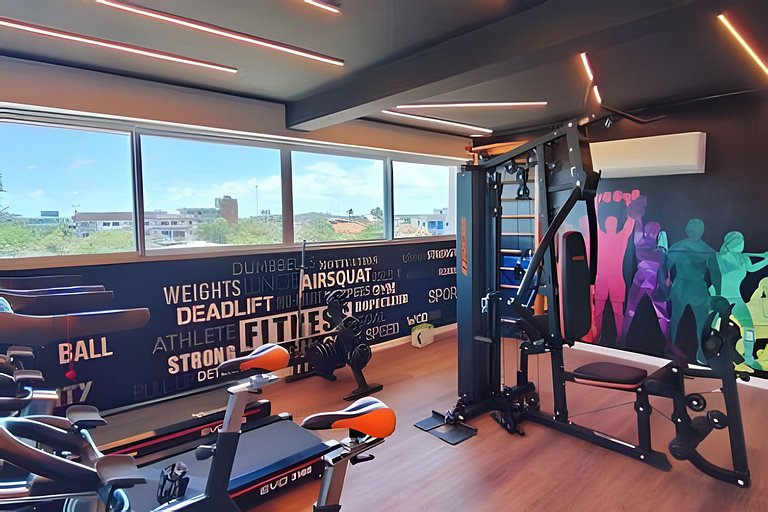 Centro 1 Quarto com Piscina, Gym e Coworking